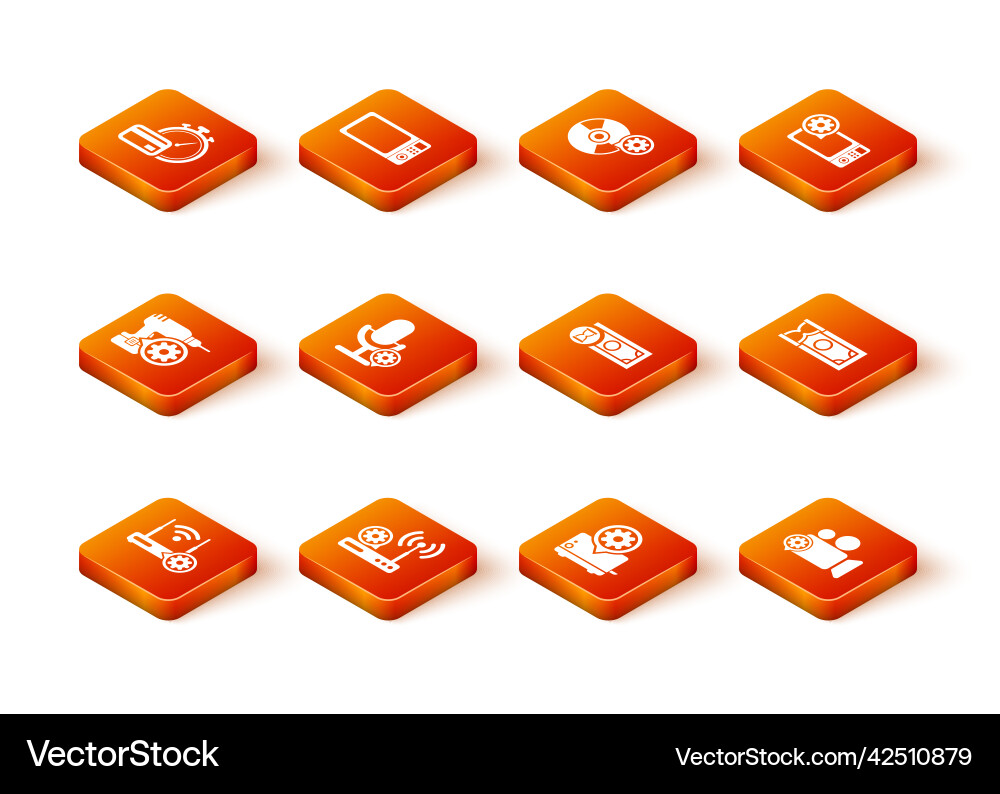 Set router and wi-fi setting drill machine Vector Image