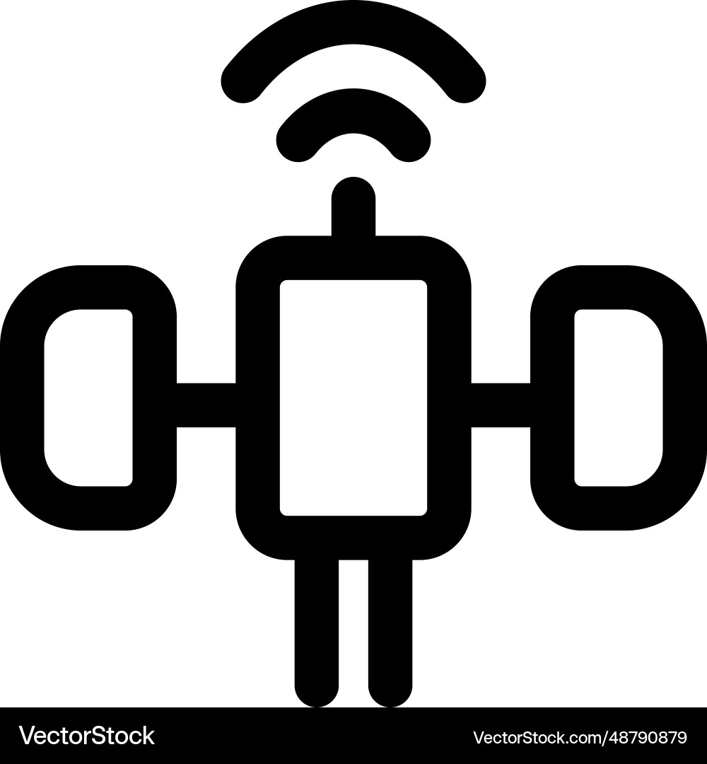 Using satellite wireless network for communication Vector Image
