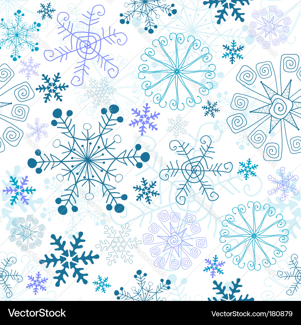 Winter Snowflake Pattern vector image