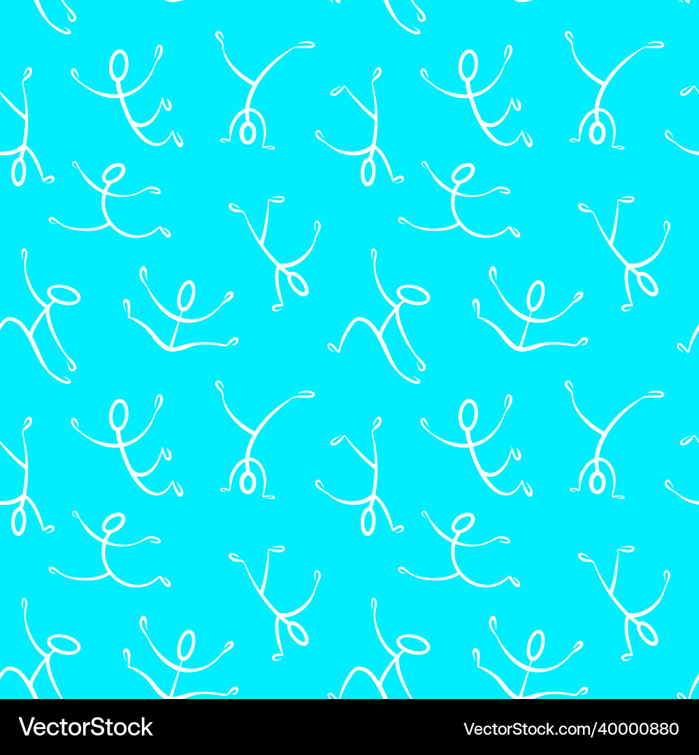 Abstract seamless pattern with stick figures Abstract seamless pattern with stick figures vector image
