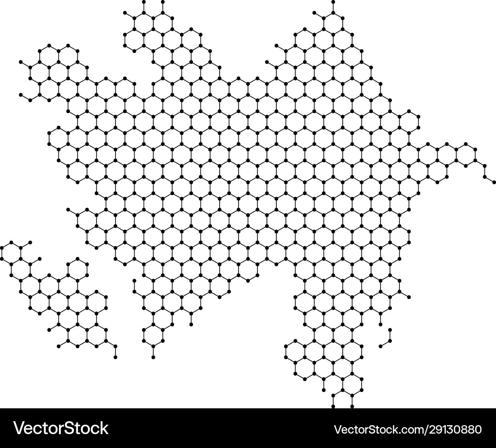 Azerbaijan from abstract futuristic hexagonal Azerbaijan from abstract futuristic hexagonal Vector Image