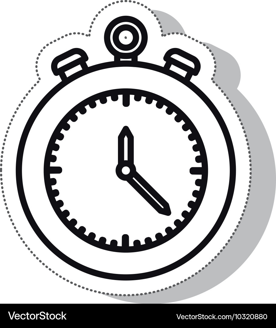 Chronometer timer isolated icon Vector Image