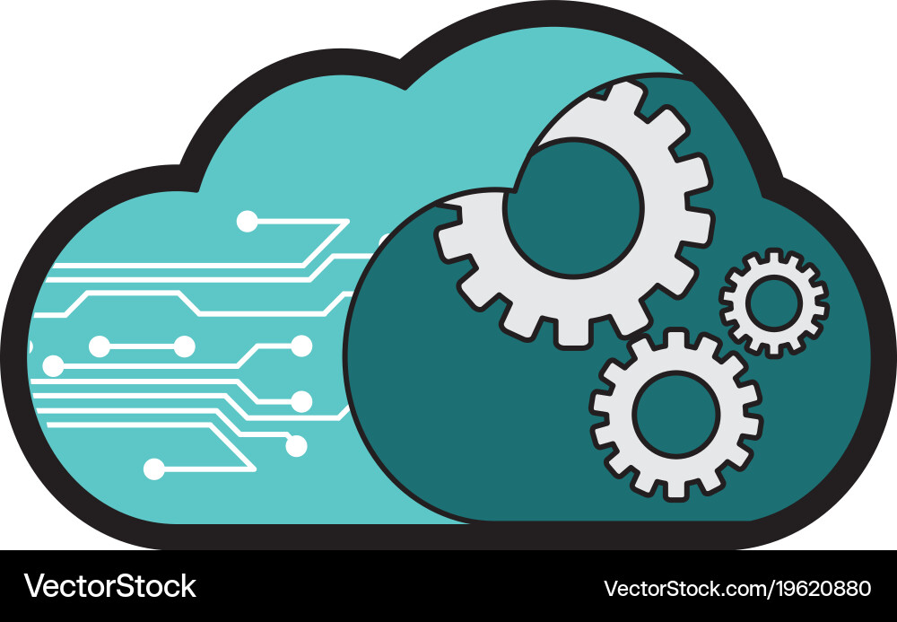 Cloud computing design vector image