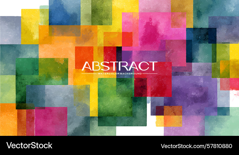 Colorful abstract design with overlapping squares Vector Image