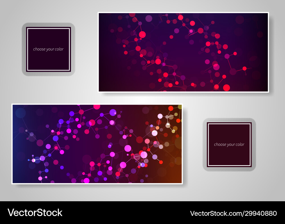 Colorful Header Set - Abstract Collection vector image