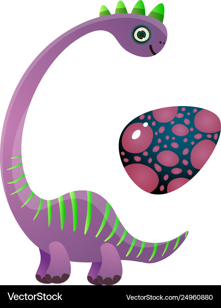 Cute violett brachiosaurus dinosaur mit grün Cute violett brachiosaurus dinosaur mit grün vektorbild