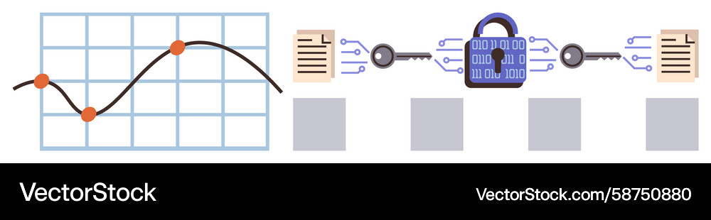 Data Security & Encryption Concepts Vector Image