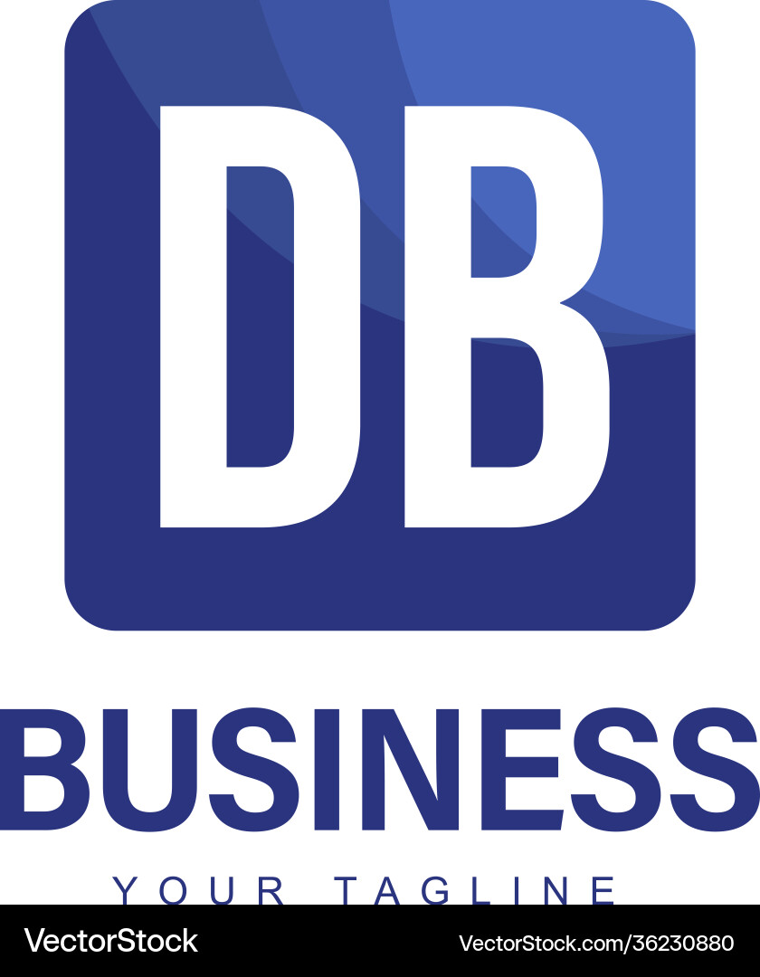 Db initial a logo design with abstract style Db initial a logo design with abstract style Vector Image