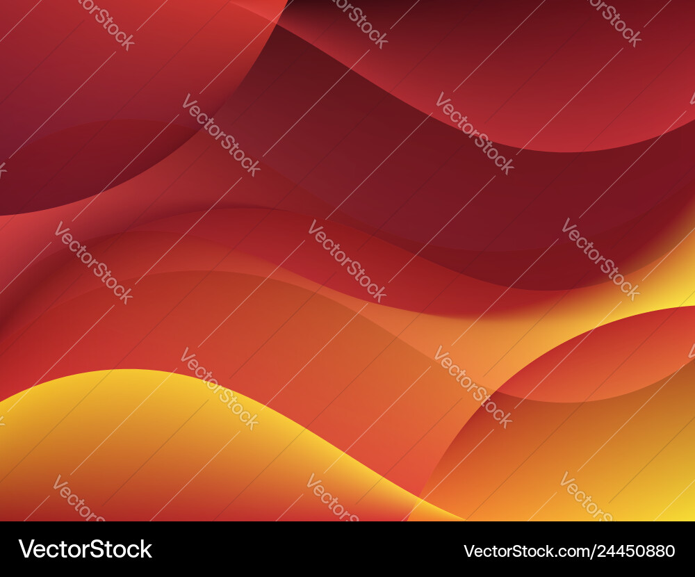 Dynamic Orange Wave Background vector image