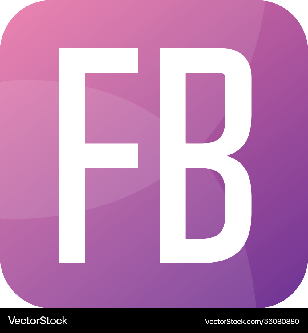 Fb letter logo design with simple style Fb letter logo design with simple style vector image
