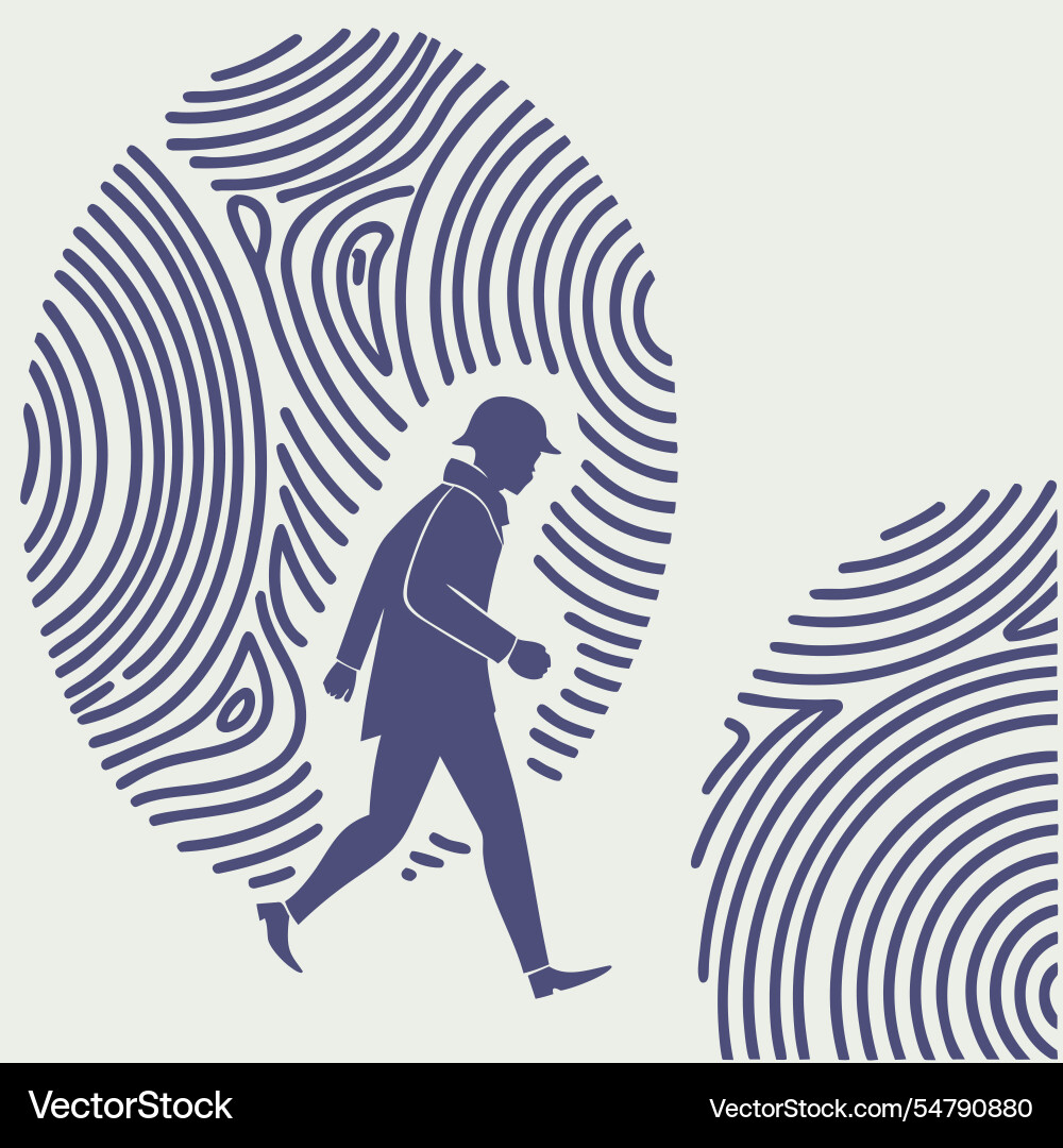 Fingerprint scans repeating patterns Vector Image