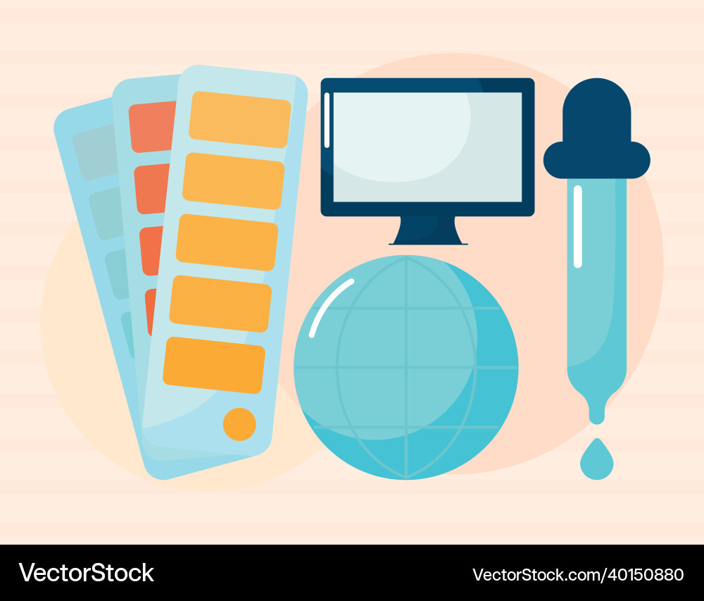 Four web design items Vector Image