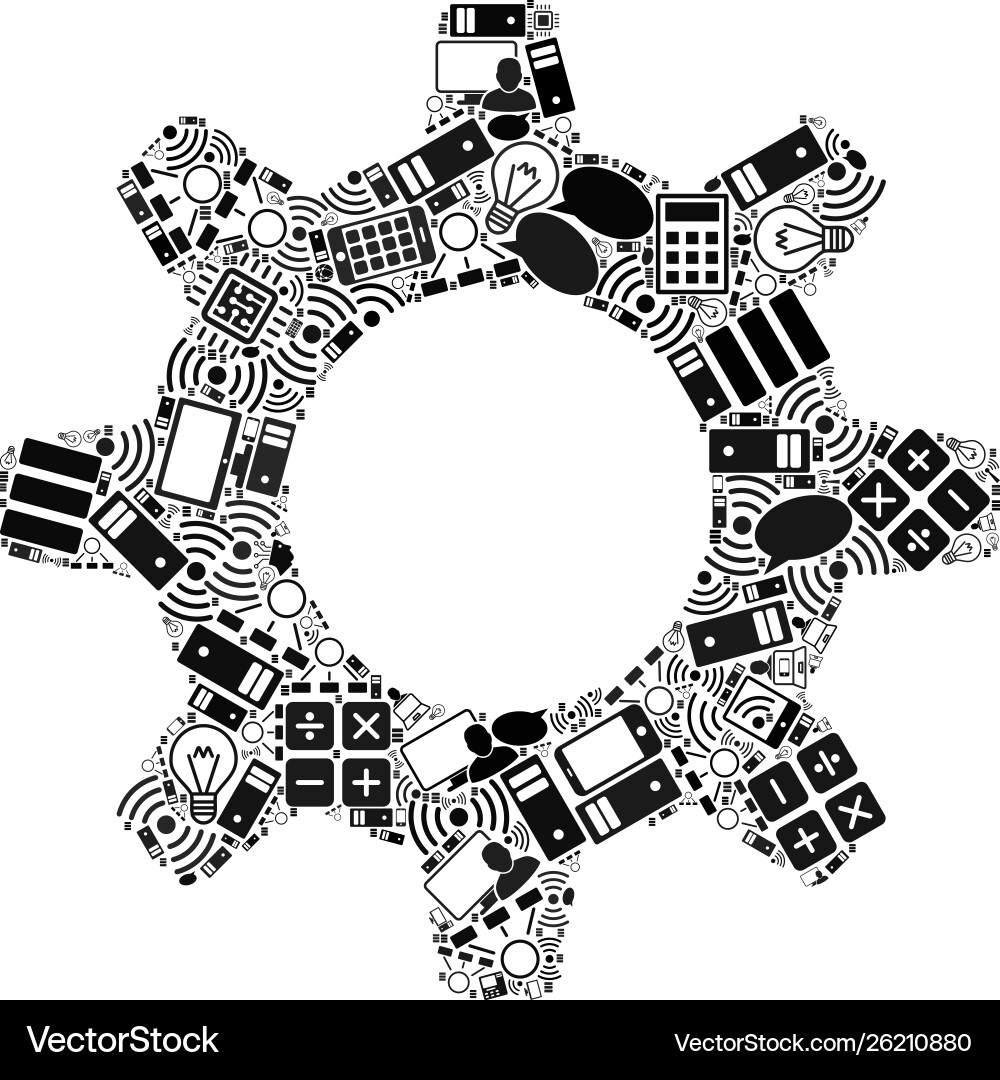 Gearwheel composition for bigdata and computing Gearwheel composition for bigdata and computing vector image