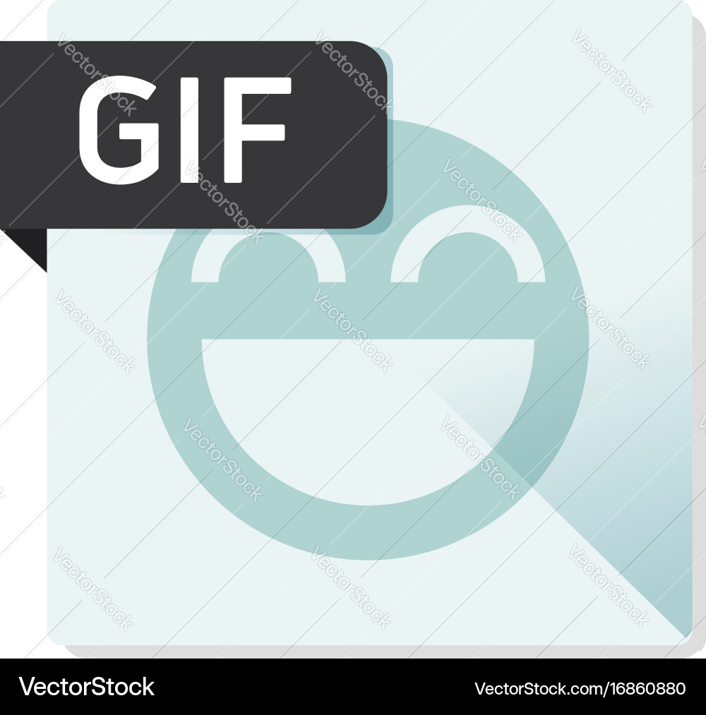 Gif document file format square icon Vector Image