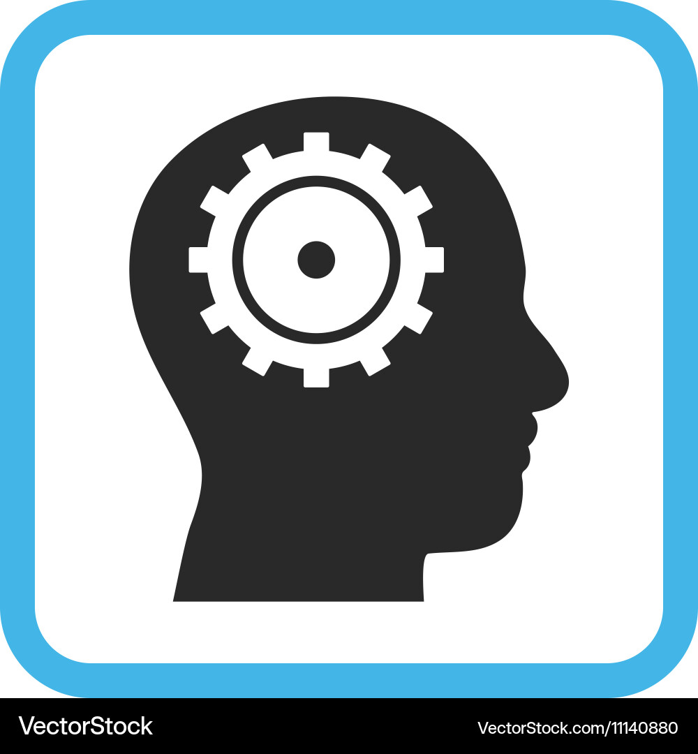 Intellect icon in a frame Vector Image