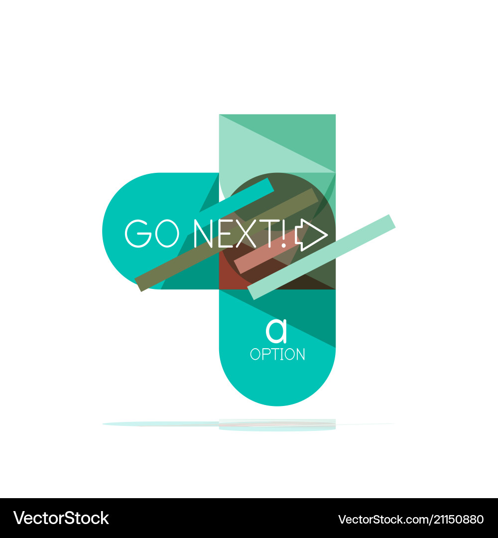 Minimal flat clean abstract option step Minimal flat clean abstract option step vector image