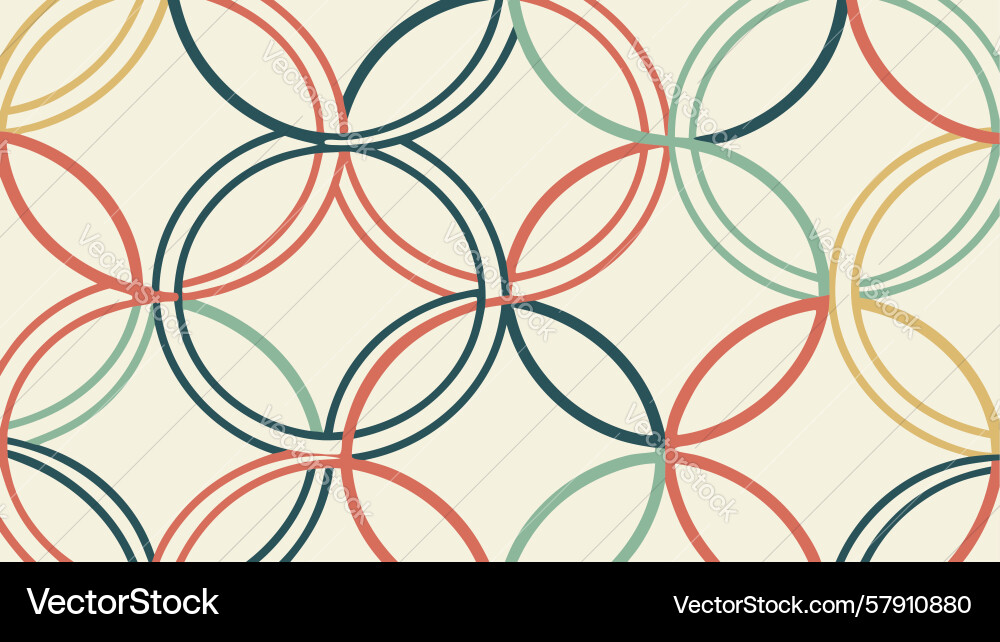 Modern overlapping circles abstract pattern Vector Image