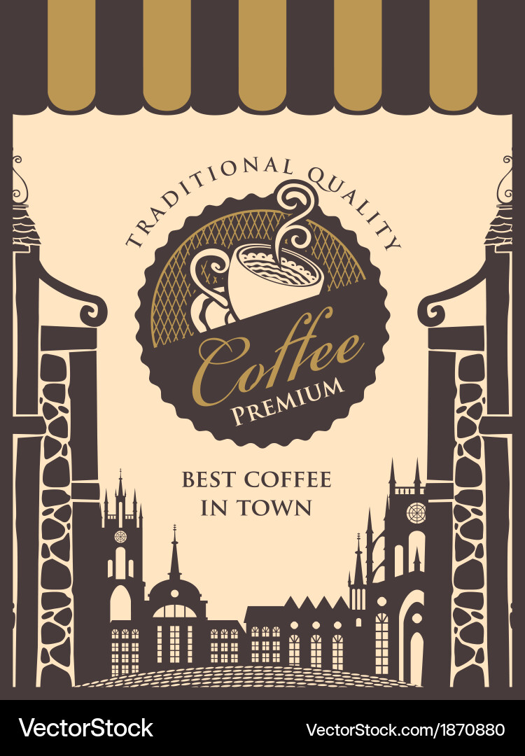 Old city cafe Royalty Free Vector Image - VectorStock