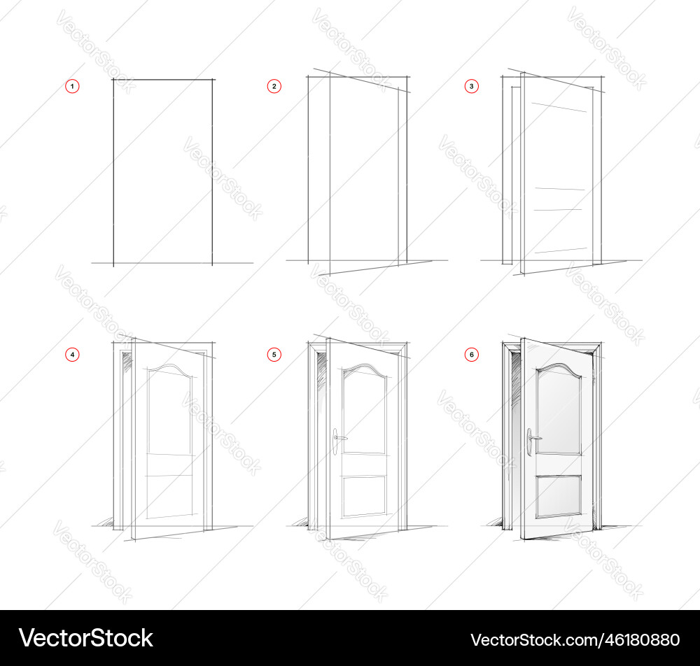 Page shows how to learn draw sketch Page shows how to learn draw sketch vector image