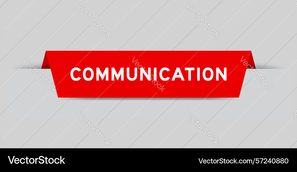 Red color inserted label with word communication Red color inserted label with word communication Vector Image