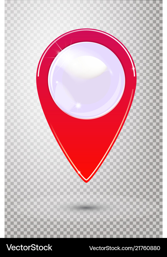Red map pointer with blank center isolated Vector Image