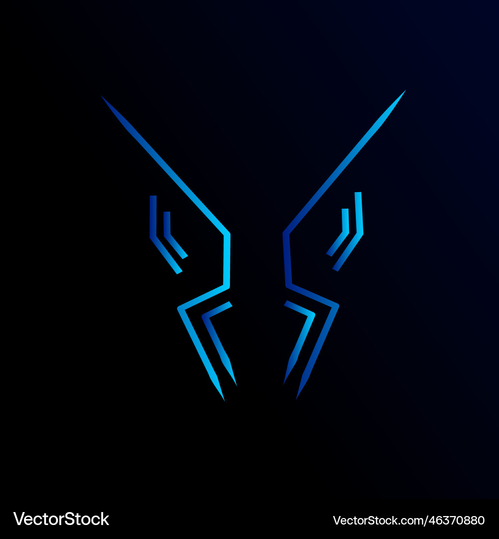 Robot logo design with dark background abstract Vector Image