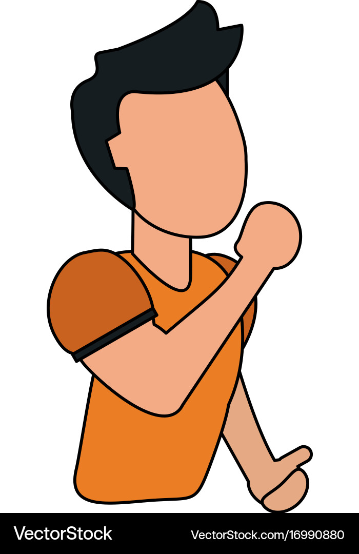 Running man avatar icon image Vector Image