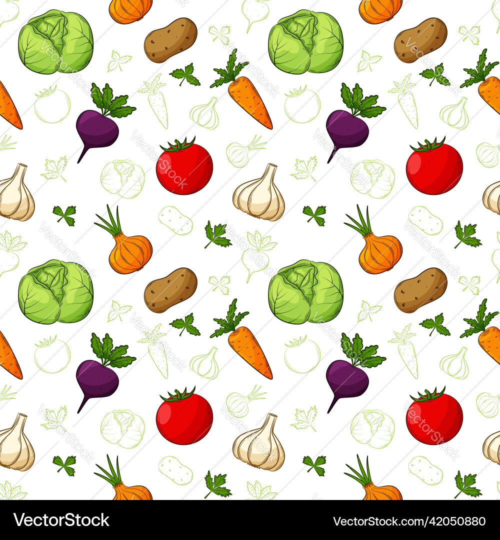 Seamless pattern with a linear hand-drawn Seamless pattern with a linear hand-drawn vector image