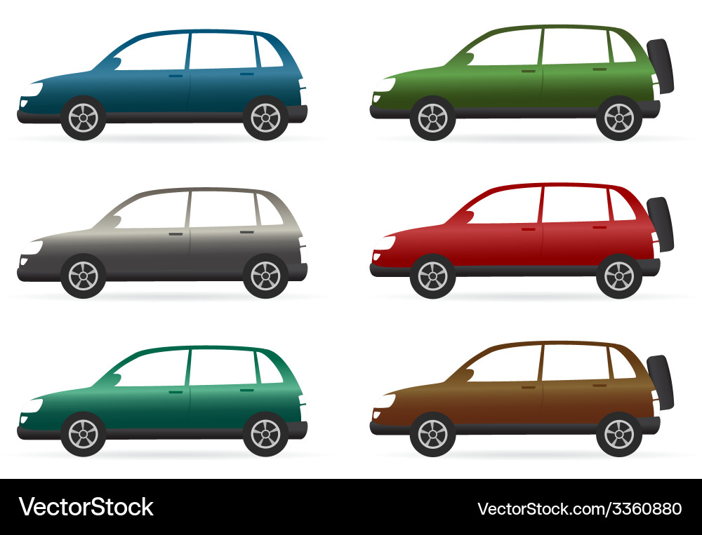 Set of isolated colorful crossover Vector Image