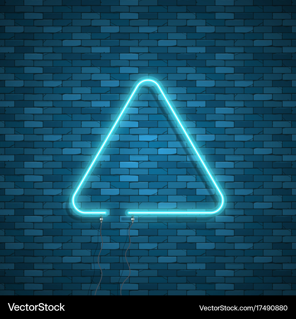 Triangle border with light effects vector image