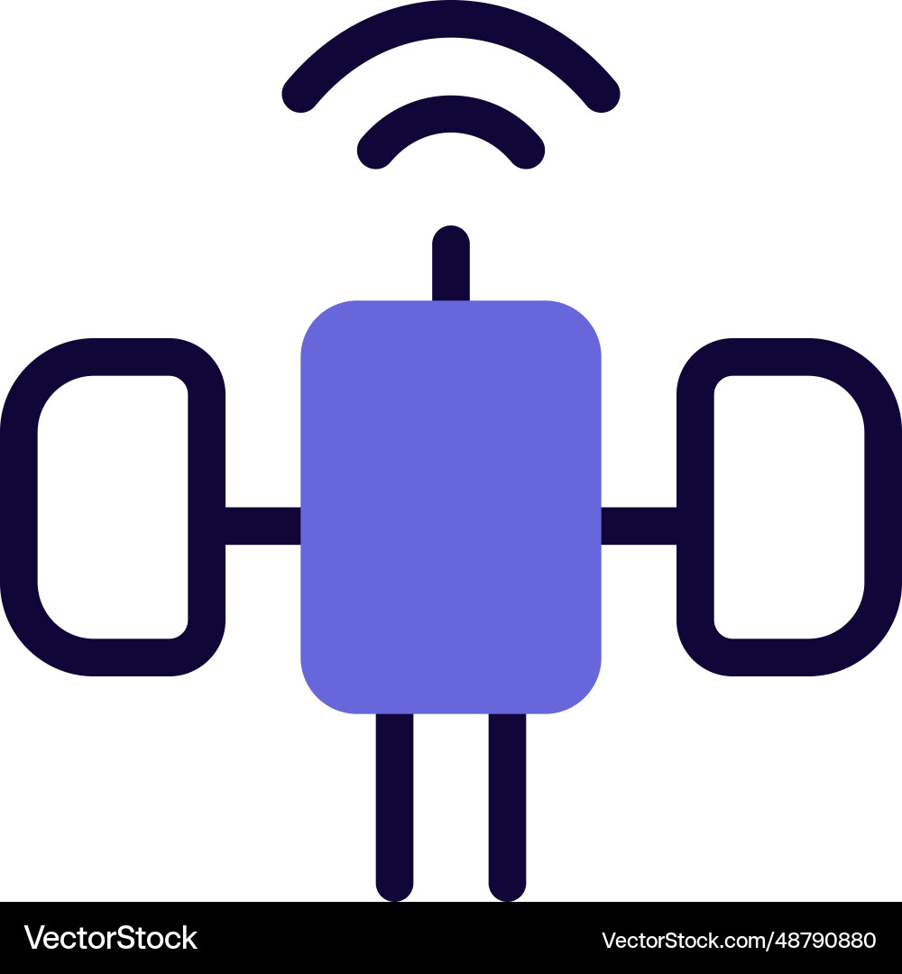 Using satellite wireless network for communication Vector Image