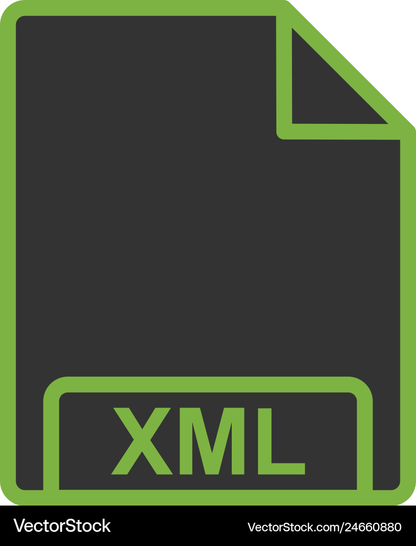 Xml icon vector image