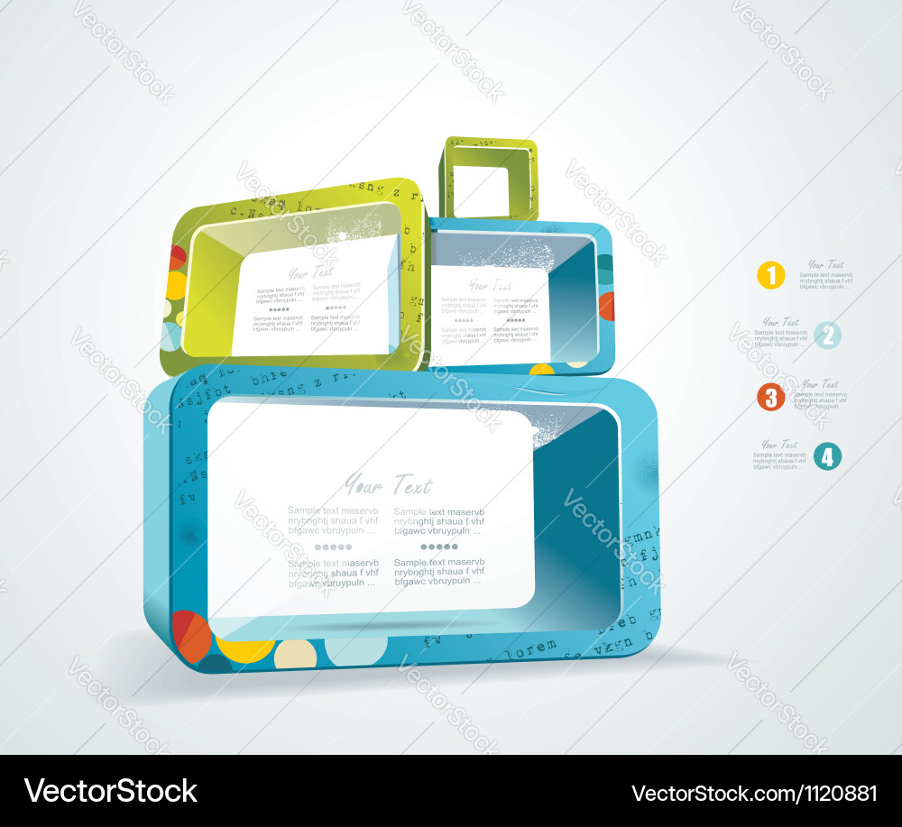 Abstract 3D Cubes Background Vector Image