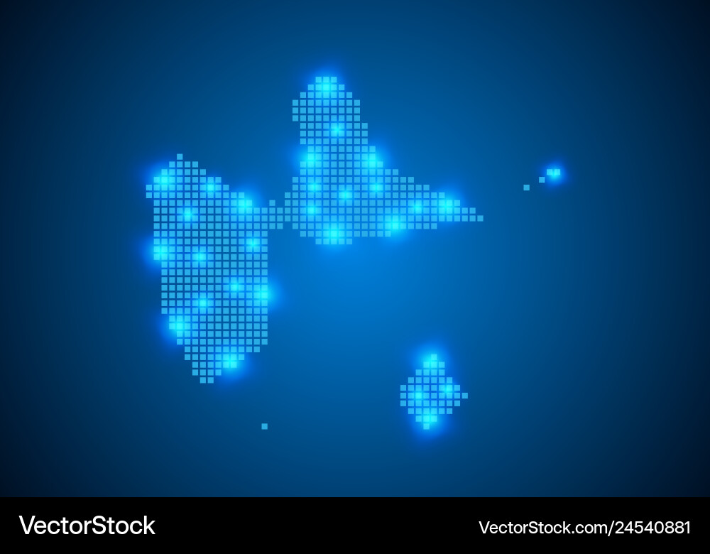 Abstract blue background with map internet line Vector Image