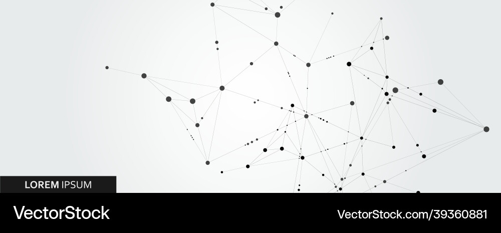 Abstract connection structure on banner template Vector Image