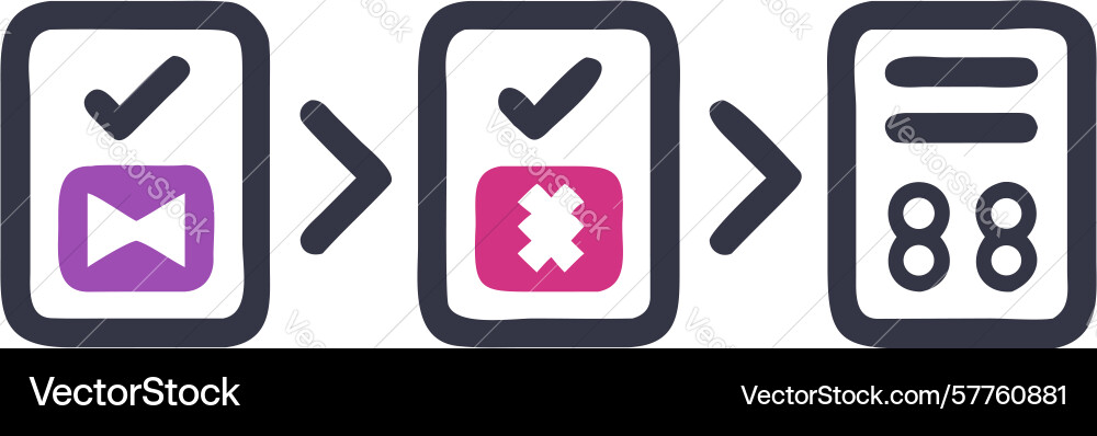 Data flow progress indicators digital process vector image