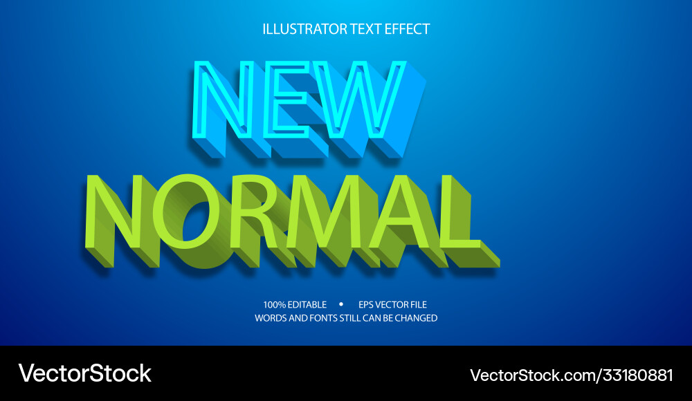 Editable text style effect typography template vector image