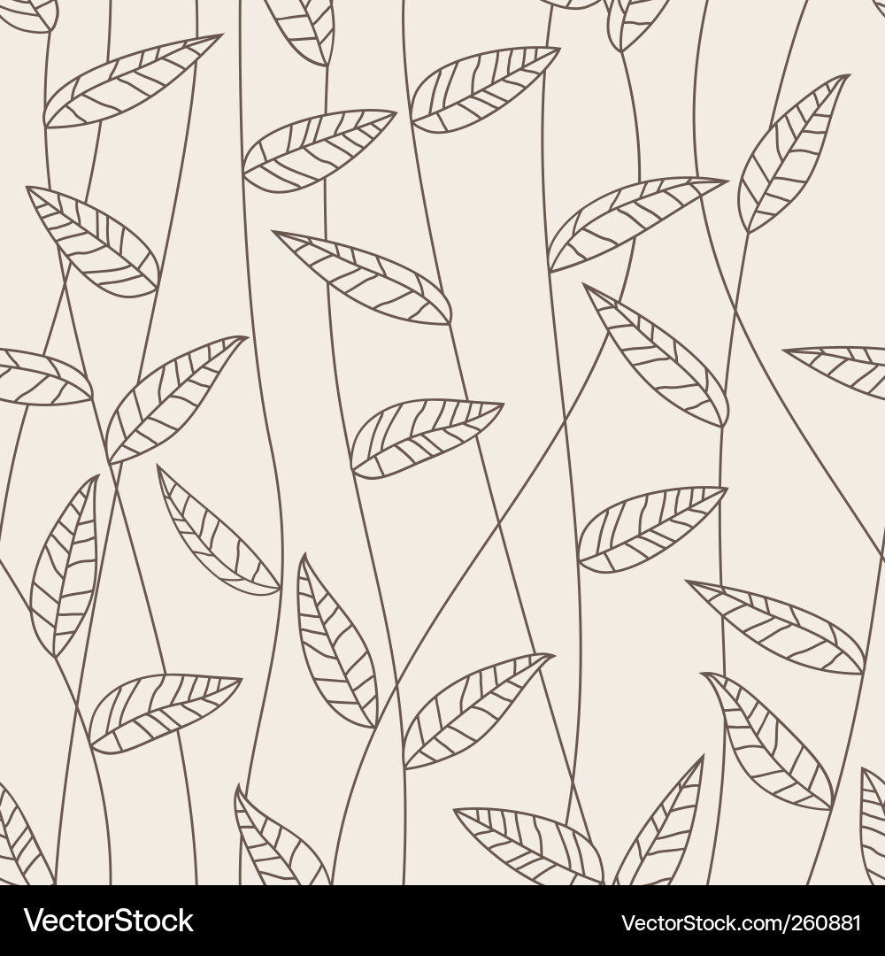 Elegant Leaf Pattern Vector Image