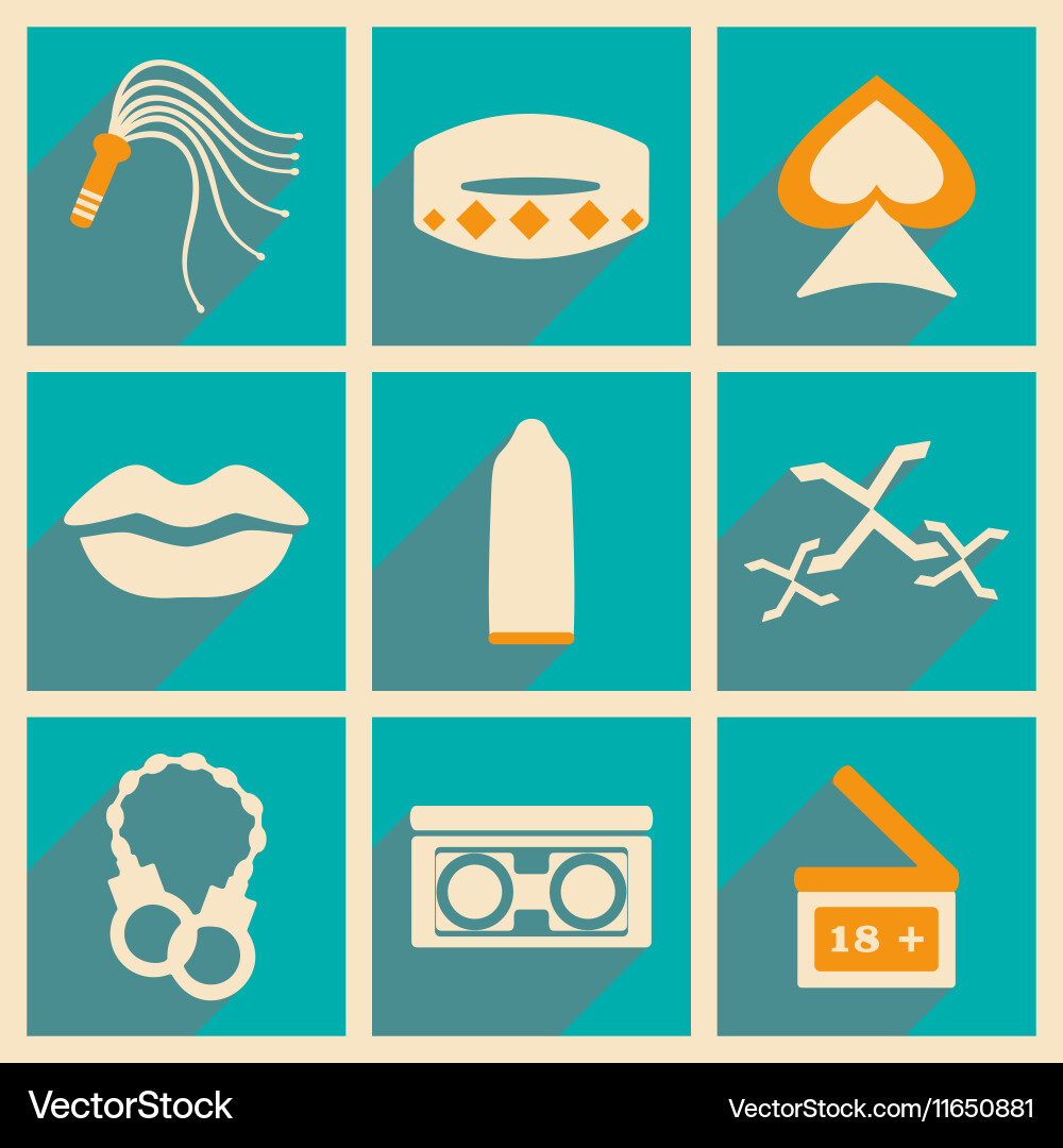 Flat with shadow concept and mobile application Vector Image