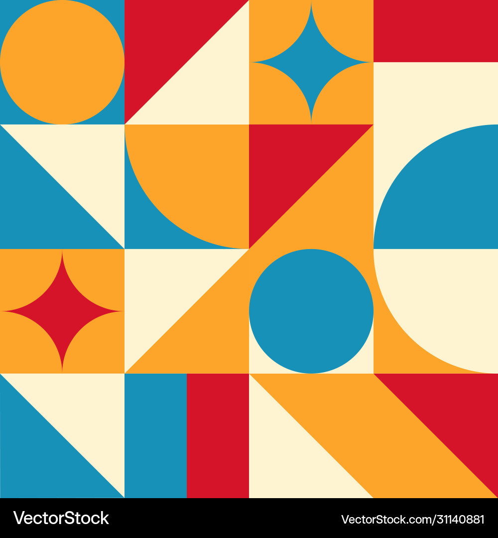 Geometric Pattern - Memphis Style Vector Image