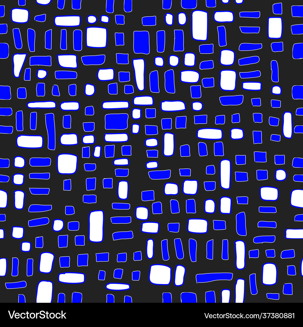 Hand drawn small rectangles structured pattern Vector Image
