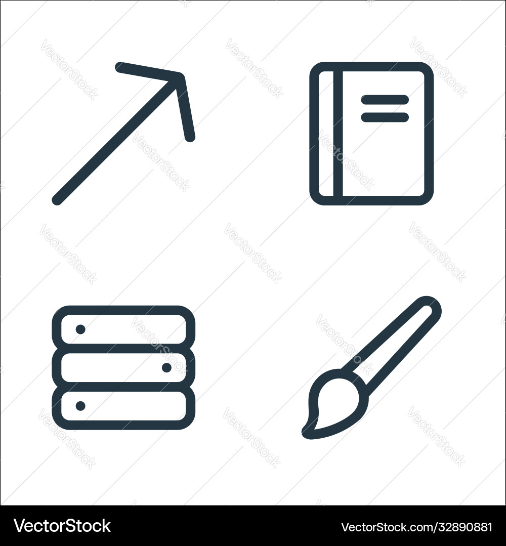 Interface line icons linear set quality Interface line icons linear set quality vector image