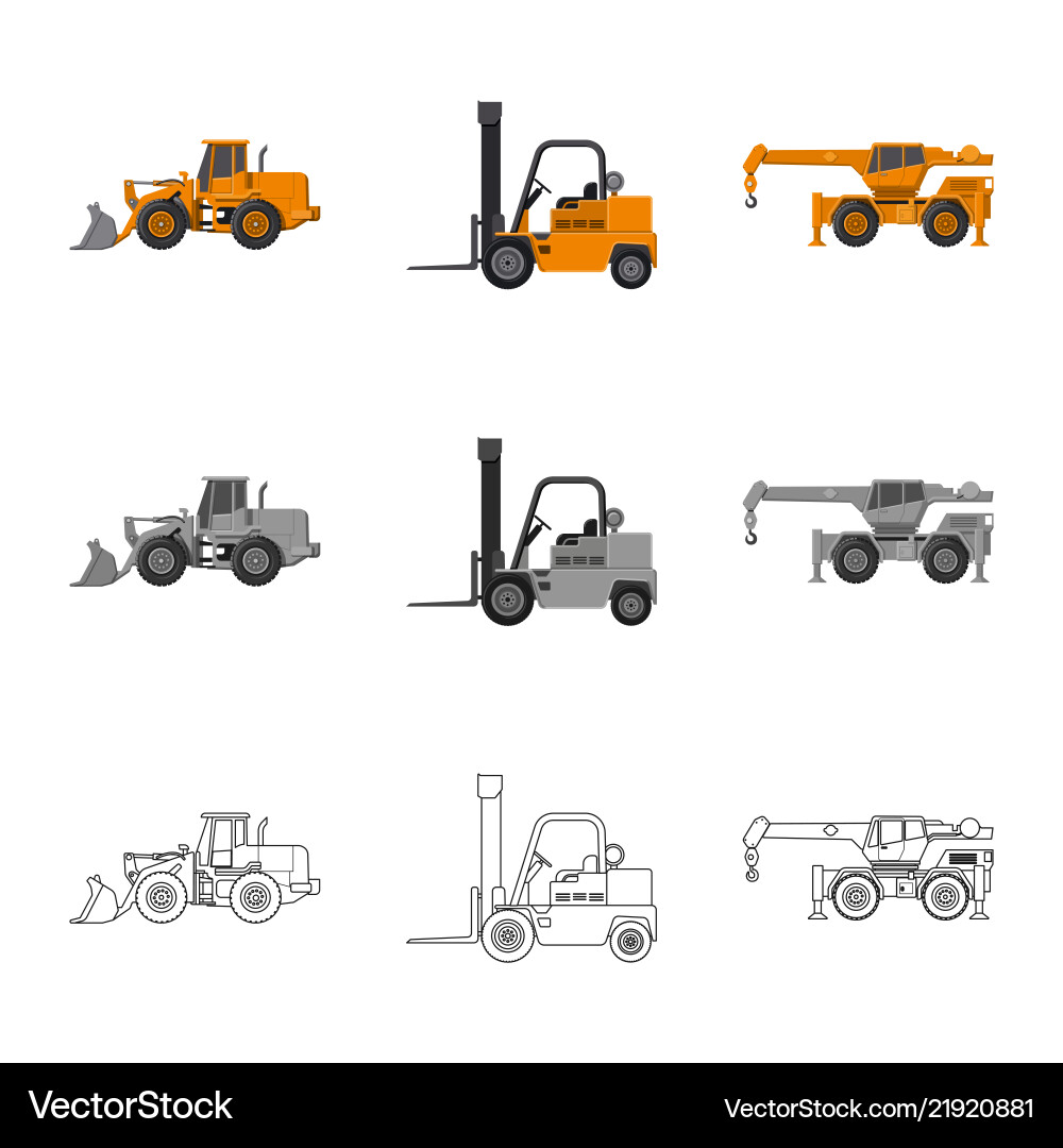 Isolated object of build and construction icon Isolated object of build and construction icon vector image
