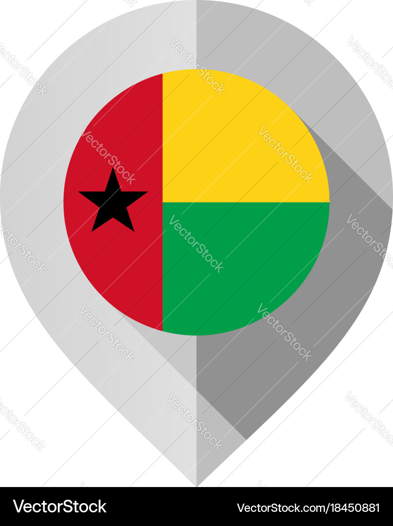 Marker with flag for map vector image