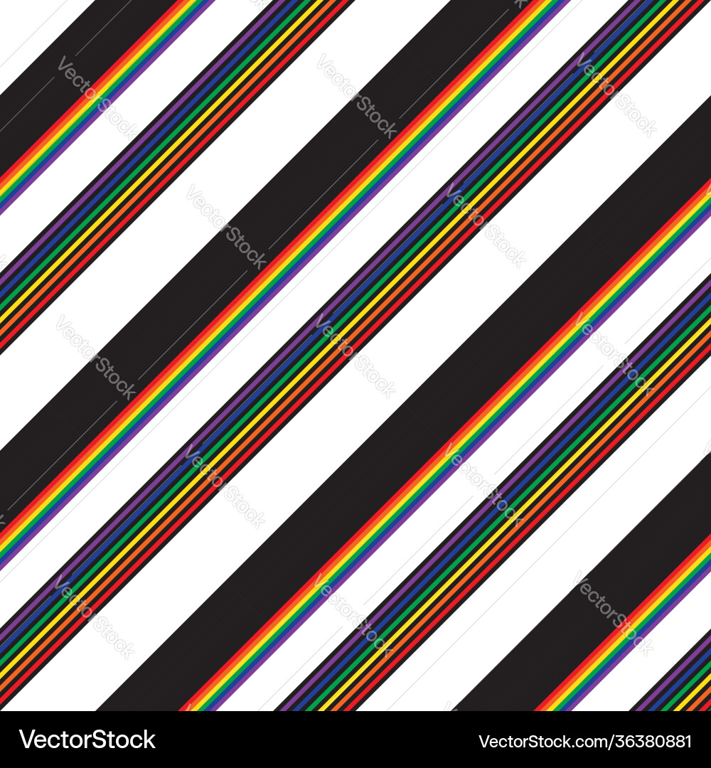 Rainbow stripe seamless pattern background vector image