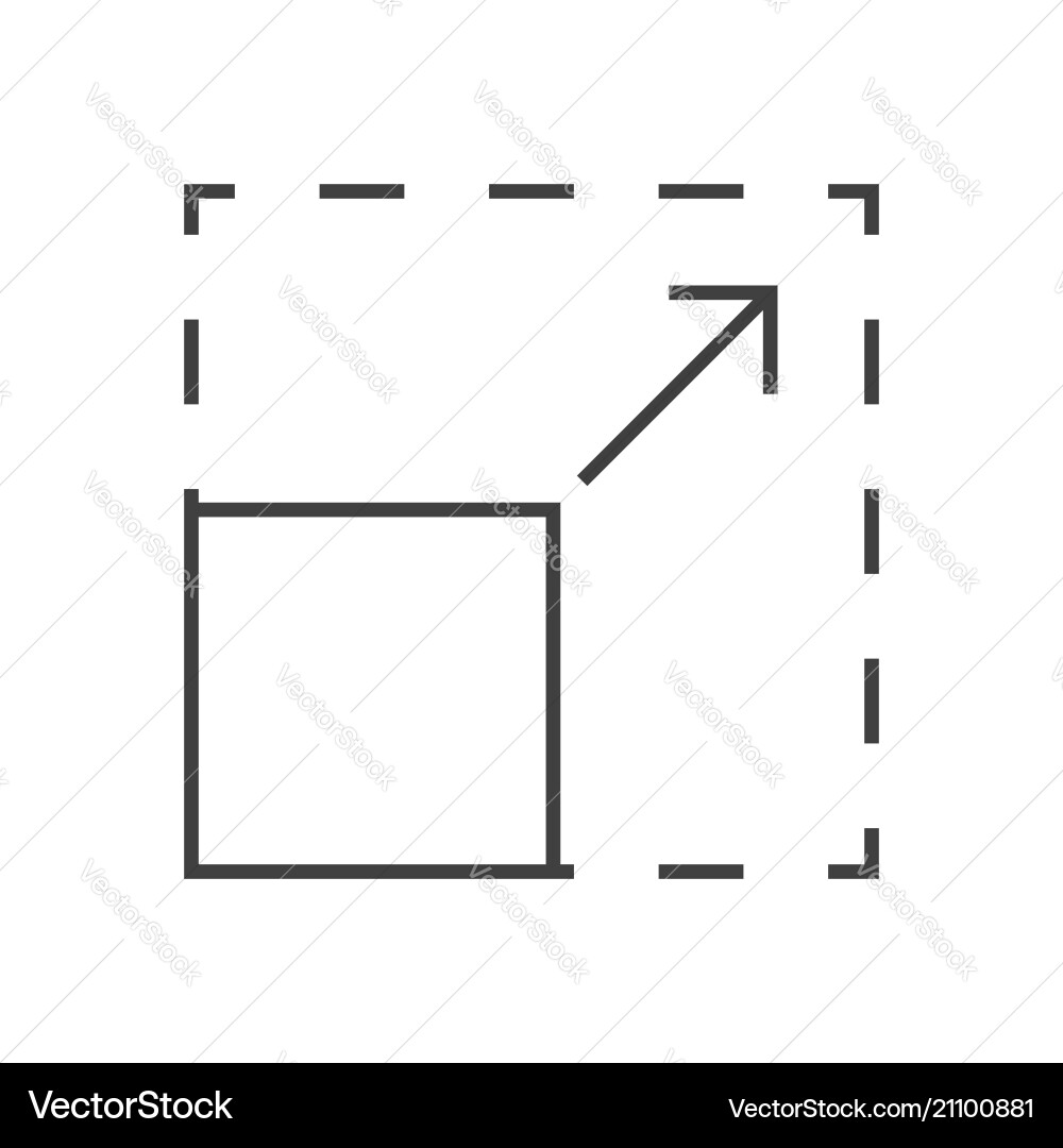 Resize Icon - Scale Tool vector image