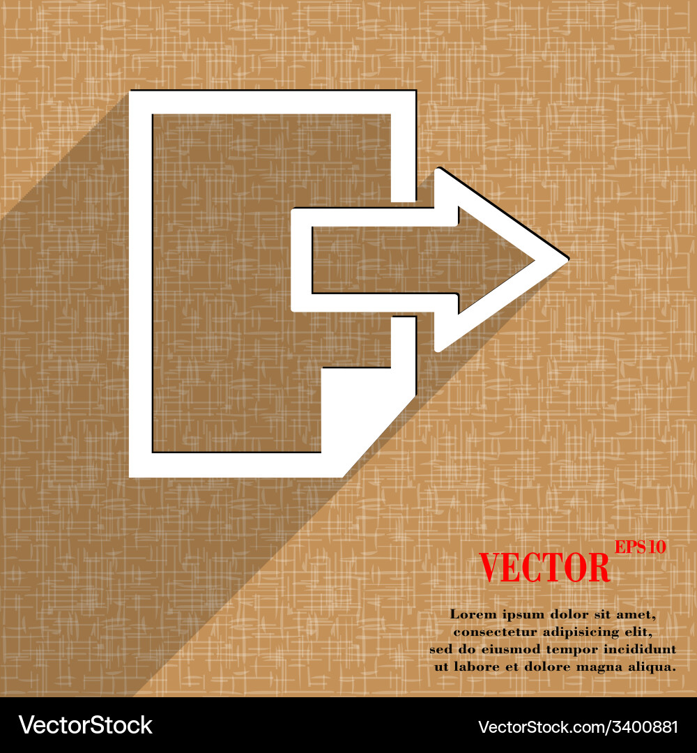 Send export file icon symbol flat modern web Vector Image