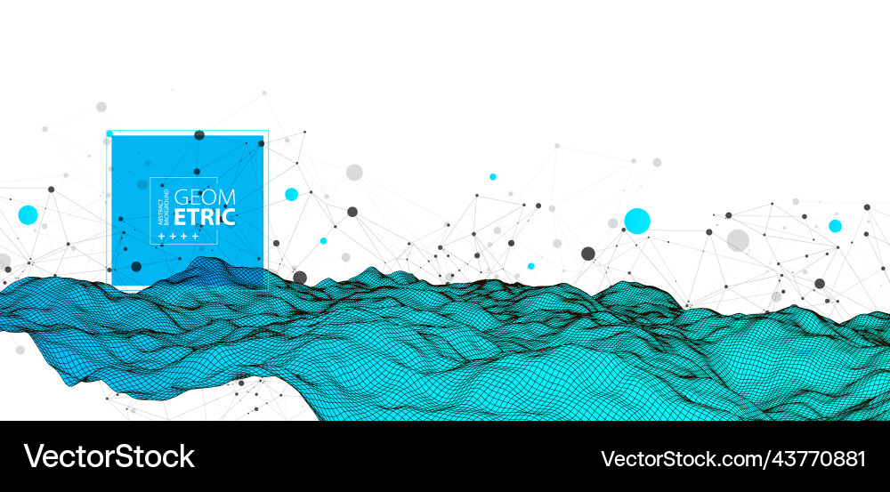 Wireframe background with plexus effect Wireframe background with plexus effect Vector Image