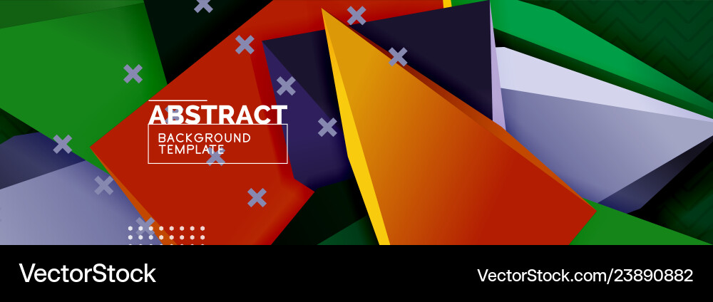 3d triangular minimal abstract background Vector Image