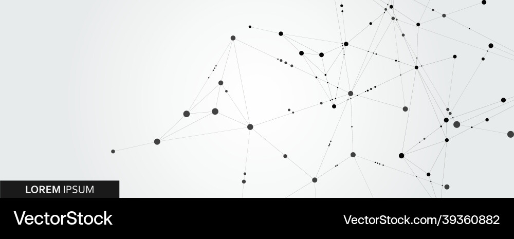 Abstract connection structure on banner template Abstract connection structure on banner template Vector Image